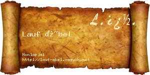 Lauf Ábel névjegykártya