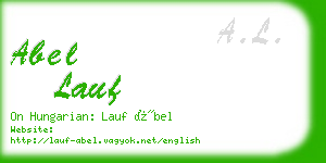 abel lauf business card